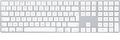 Apple Magic Keyboard mit Ziffernblock – Französisch – Silber