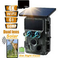 Solar 4K 60MP Wildkamera WiFi Bluetooth Jagdkamera Nachtsicht Wiederaufladbar DE