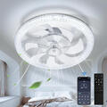 Modern Smart-LED-Deckenleuchte Mit Fan Deckenventilator Lamp Fernbedienung Leise