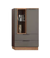 Highboard Alicante Kommode 76cm walnuss schwarzgrau