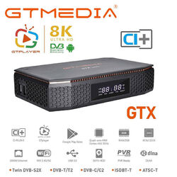 8K Sat Receiver DVB-S2X/T2/Kabel Satelliten Android Smart TV Box CI+ für Tivusat