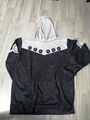 Sweatshirt Kaputzenpullover Herren Naturo Anime Gr. L / M schwarz weiß 