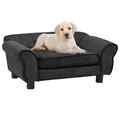 vidaXL Hundesofa Dunkelgrau 72x45x30 cm Plüsch  DE