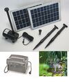 20W Solarpumpe Teich 1500L Pumpe Akku Batterie Gartenteich Solarmodul Garten NEU