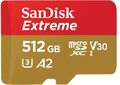 SanDisk microSDXC 512GB Extreme A2 C10 V30 UHS-I U3 Speicherkarte