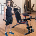 HOMCOM Multifunktion Trainingsbank Hantelbank mit Feder Gewicht bis 120kg