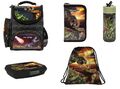 Dinosaurier Dino T-Rex Schulranzen Schultasche Tornister Set  Federtasche 5 tlg