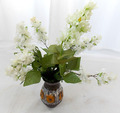 Trockenblumen mit Vase Gesteck Kunstblumen Tisch Deko künstliche Blumen 40 cm