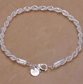 Silber 925 Schmuck Armband Mode Frau Damen Weihnachten Geschenk Boho Accessoires