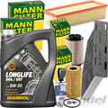 MANN FILTER INSPEKTIONSPAKET+5L MANNOL 5W-30 LL MOTORÖL für AUDI A3 VW GOLF 5 6