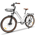 KAISDA E BIKE 26 Zoll City Elektrofahrrad mit Pedelec 16AH Shimano 7-Gang Damen