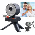 Somikon Autotracking-USB-Webcam mit Full HD, Super-WDR, 120°, Stereo-Mikrofon