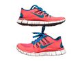 NIKE FREE RUN 5.0 Laufschuhe Sneaker Gr. 40,5 (39) Neon Orange Blau Mesh SELTEN