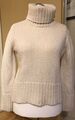 Odeon toller Designer Rollkragen Strick Pullover wollweiß mit Baby-Alpaka Gr. 36