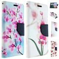 Handy Tasche für Motorola Lenovo Flip Cover Case Schutz Hülle Etui Wallet BLUMEN