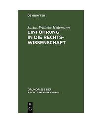 Einführung in die Rechtswissenschaft, Justus Wilhelm Hedemann