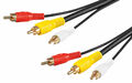 Goobay® 5m Chinch Audio und Video AV Composite Kabel 3x Cinch rot weiss gelb