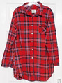 Love To Lounge Oversized Größe L rot Karo Tartan Muster Grube zu Grube 22" L32"