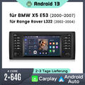 7" Android 13 CarPlay Autoradio Für BMW E39 X5 E53 GPS Navi DAB+ WIFI BT SWC 64G