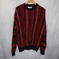 Urban Outfitters beere Strickpullover Herren Oversized Large Coogi Style gestreift