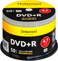 INTENSO 50er DVD+R Rohlinge Spindel Cakebox 4,7GB 16x/120 min kratzfest