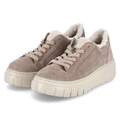 Gabor Damenschuh Low Sneaker Beige recyceltes Lederfußbett Plateausohle leicht