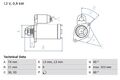 BOSCH 0 986 018 840 Starter Anlasser 0.9kW für MINI Schrägheck (R50, R53) 12V