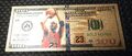 Michael Jordan,100 Dollar Note, Trading Card,Rot