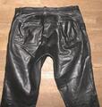 UNIKAT VOM LEDERSCHNEIDER : LEDERJEANS / Lederhose in schwarz ca. W31"/L32"