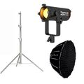 Aputure Light Storm 60X Bi-Color LED Videoleuchte + Light Dome SE + 2.8M Stand