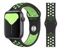 Original Apple Nike Sport Armband M/L 42/44/45mm Black/Lime Blast Sehr gut