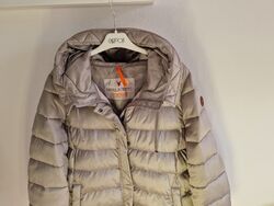 Fuchs Schmitt Jacke Damen Parka Gr 44 Beigegrau, Thermore Ecodownfibres wNeu