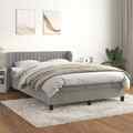 Boxspringbett mit Matratze Bettgestell Polsterbett Lattenrost Bett Samt vidaXL