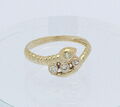 Schlangenring in 14 kt 14k 585er Gelb Gold mit Brillanten Brillant Diamant Ring