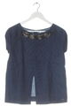 PEPE JEANS Kurzarm-Bluse Damen Gr. DE 38 blau-schwarz-silberfarben Casual-Look