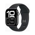 Apple Watch (Series 10 2024) Gps 42mm Jet Black Aluminium Case με Black S/M S...