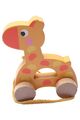 TREFL Nachziehspielzeug Giraffe Holz 15 cm Gelb Orange Rosa