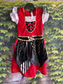 Kinderkostüm Mädchen Fasching Karneval Piratenkostüm  - Größe 134-140