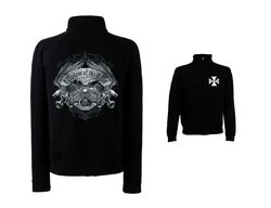 Sweatshirtjacke Schwarz Biker Chopper&Motorradmotiv Modell Freedom Of The Road