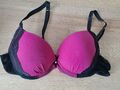 Push Up BH 85 B, Schwarz Pink