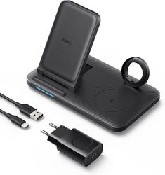 Anker Einklappbare 3-in-1 kabellose Ladestation mit Netzteil Wireless Charger