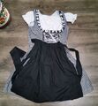 Alpin Trachten ♥️ kariertes Dirndl Gr. 36 schwarzweiß mit Bluse und Schürze