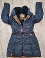 ❤️ Naketano Parka Mantel Winterjacke Knastologin in blau Gr. M 38 ❤️