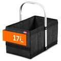 Handle-Box Einkaufskorb aus Filz Tragekorb mit Alu-Griff Picknick-Korb Filz-Korb