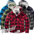 Brandit Lumberjack Kapuzen Jacke gefüttert Holzfällerhemd Winterjacke S-5XL