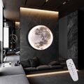 Moderne Dimmbare Mond-Wandleuchte Mit Fernbedienung,LED-Mond-Wandleuchte,(60cm)