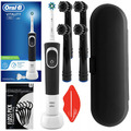 ORAL-B Vitality 100 Black Elektrische Zahnbürste,4 Ersatzaufsätze, Etui, Schwarz