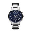 New Emporio Armani AR2448 Herrenuhr Chronograph Edelstahl Silber Armbanduhr Datu