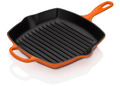 Le Creuset Signature Gusseisen-Grillpfanne, Quadratisch, 26 cm, Ofenrot