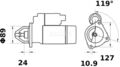 Anlasser Drehrichtung im Uhrzeigersinn MS 84 MAHLE
